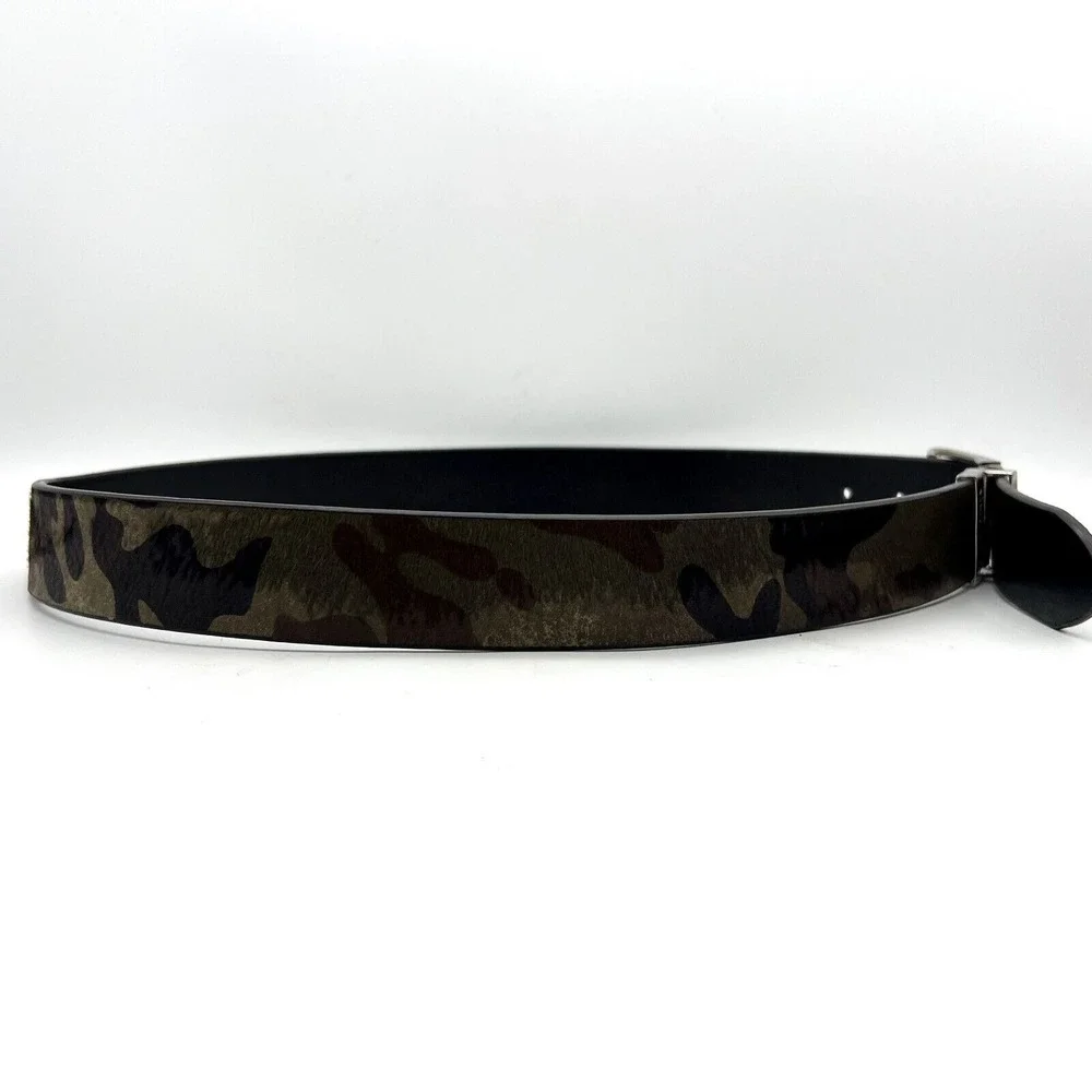 Robert Graham Leather Belt Men's Sz 34 McQueen Reversible Camo Calf Hair READ!